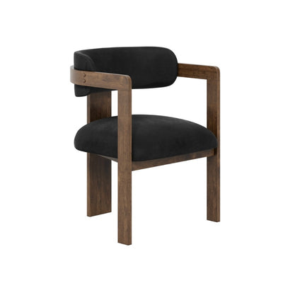 Tres Dining Chair Black/Walnut