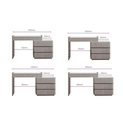 Mondello Dressing Table with 5 Drawer Chest Washed Oak
