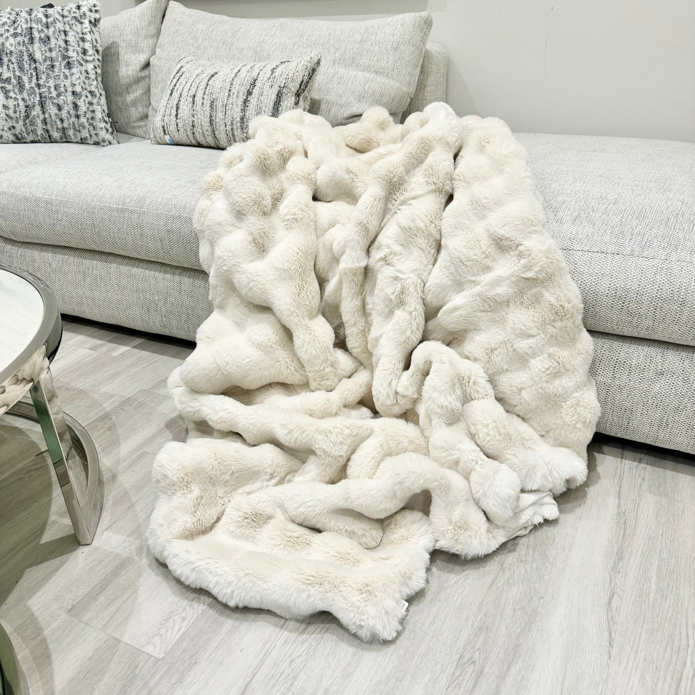 Faux Natural Textured Throw