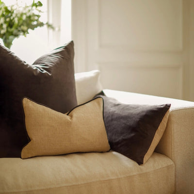Bertie Small Oblong Cushion Ramie Cotton | Natural
