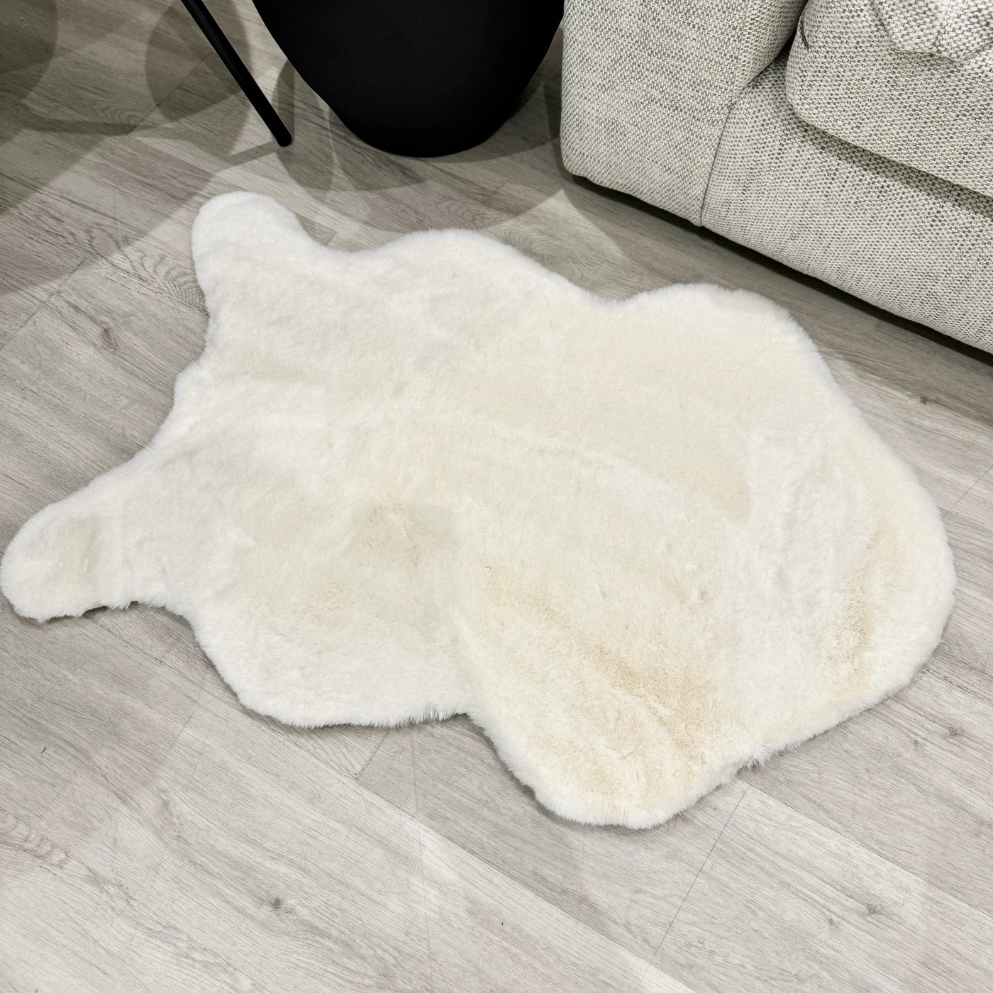 Faux Sheepskin Rug White