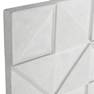 Concrete Wall Art with Raised Triangle Design