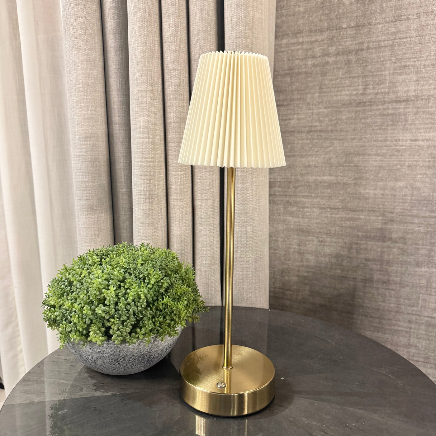 Cream & Gold LED Touch Lamp