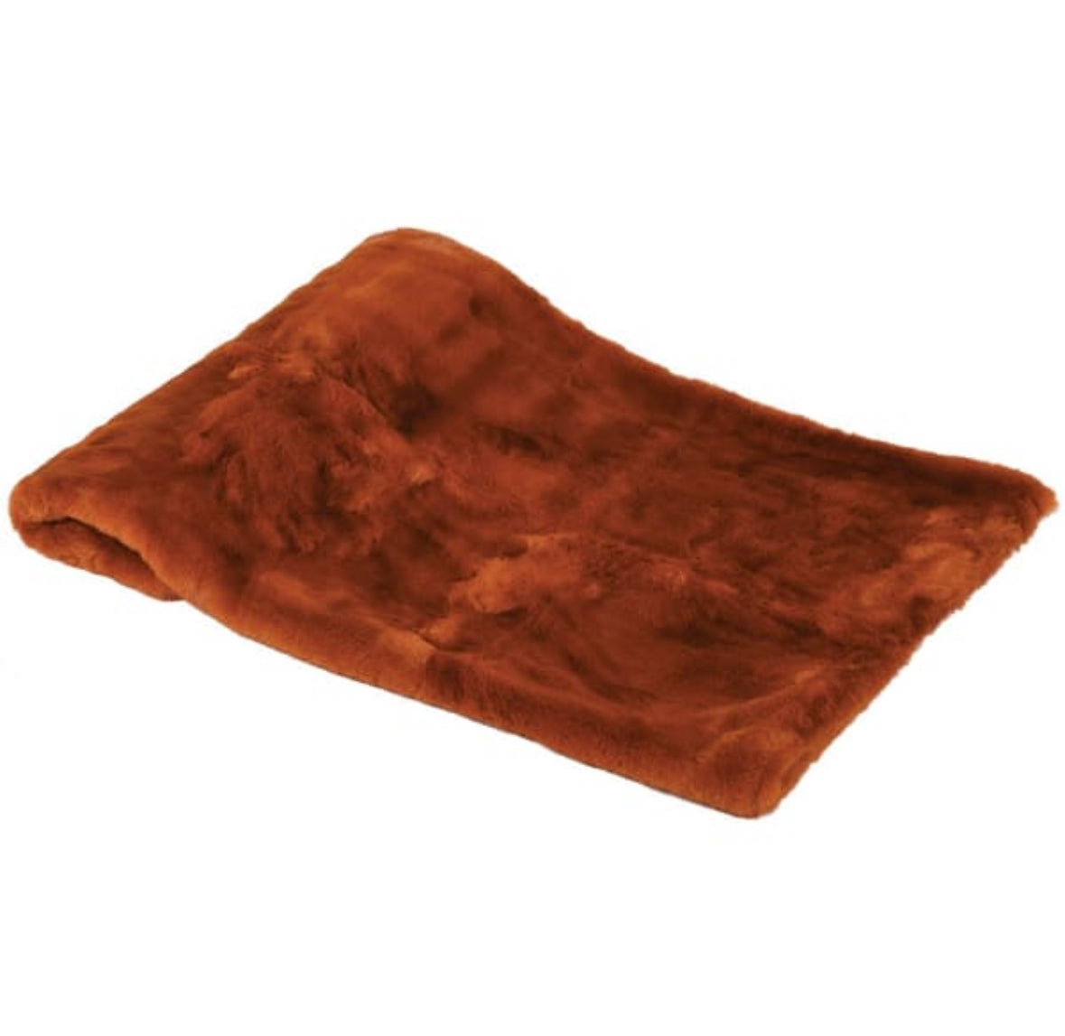 Faux Fur Burnt Orange Throw