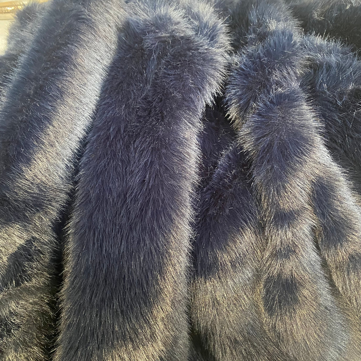 Jasper Navy Faux Fur Throw