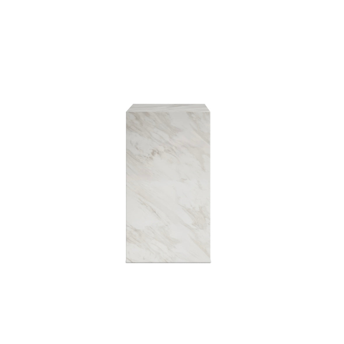 White Marble Effect Small Pedestal