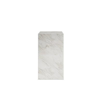 White Marble Effect Small Pedestal