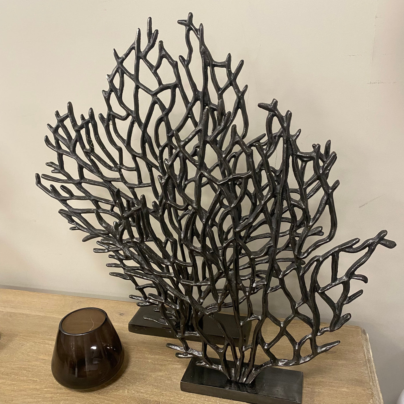 Coral Iron Effect Tree Sculpture