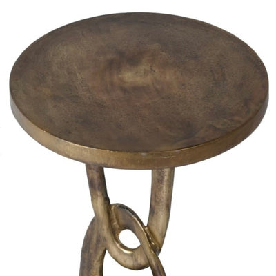 Burnish Pewter Link Side Table