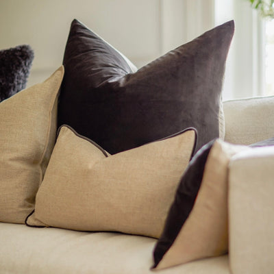 Bertie Small Oblong Cushion Ramie Cotton | Natural
