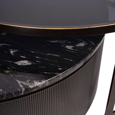 Belvedere Black Set of 2 Nesting Coffee Tables