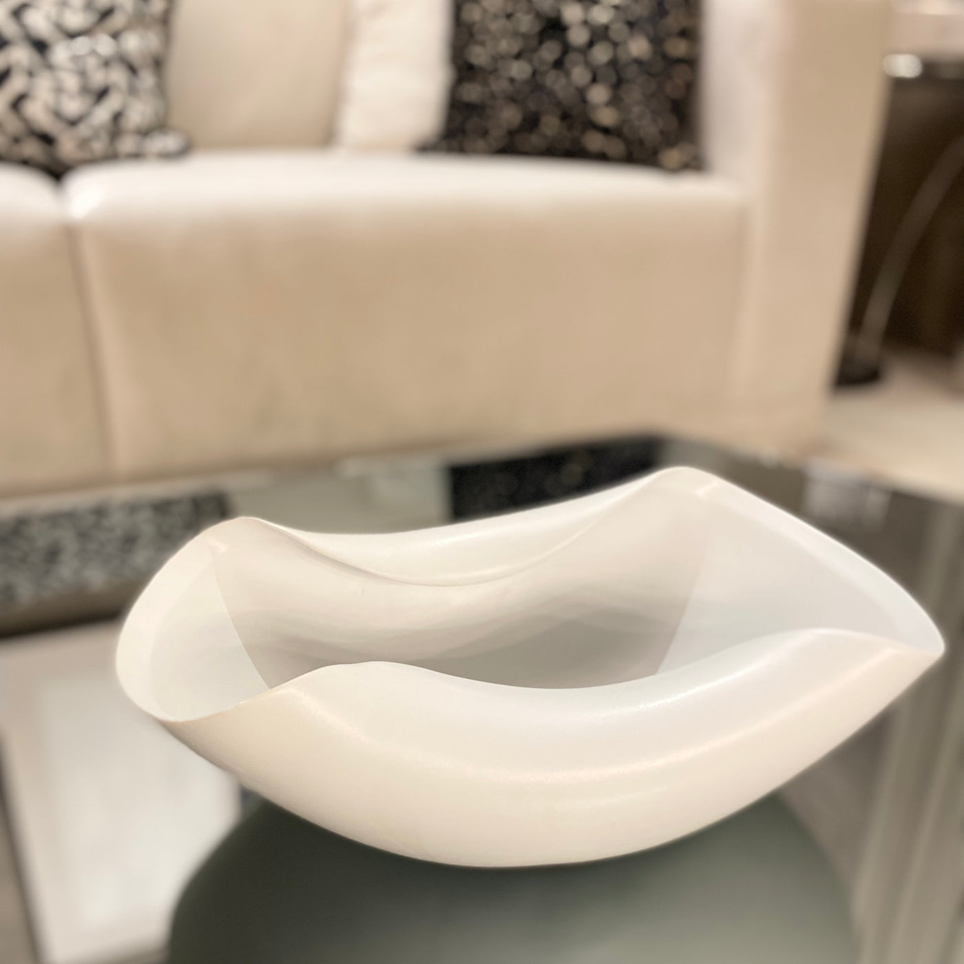 Waved Chalk Bowl