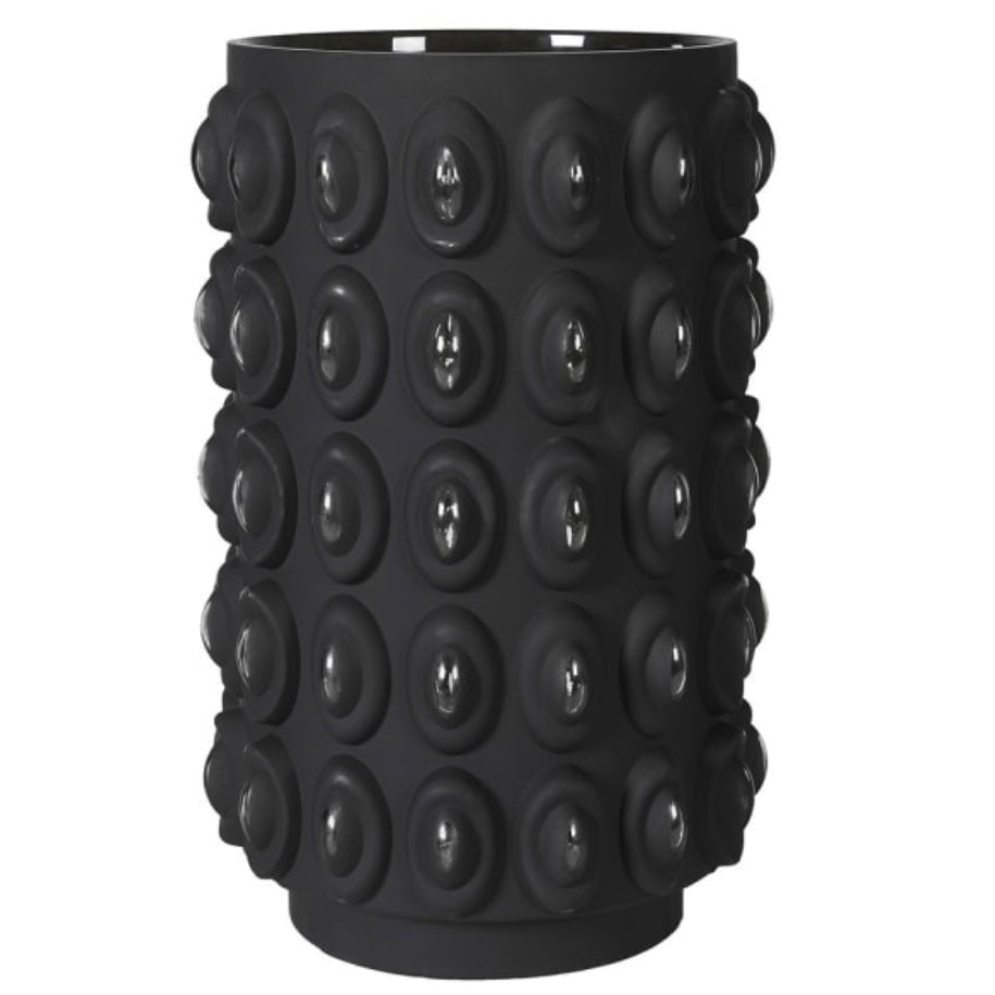 Black Bobble Glass Vase