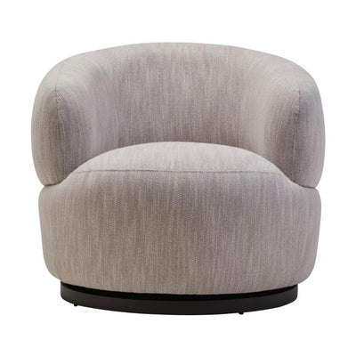 Bordo Textured Grey Curved Swivel Chair