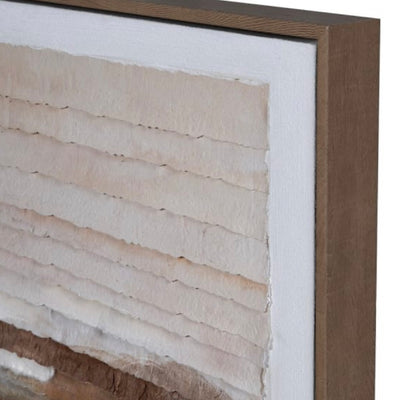 Layered Neutral Horizontal Abstract Wall Art