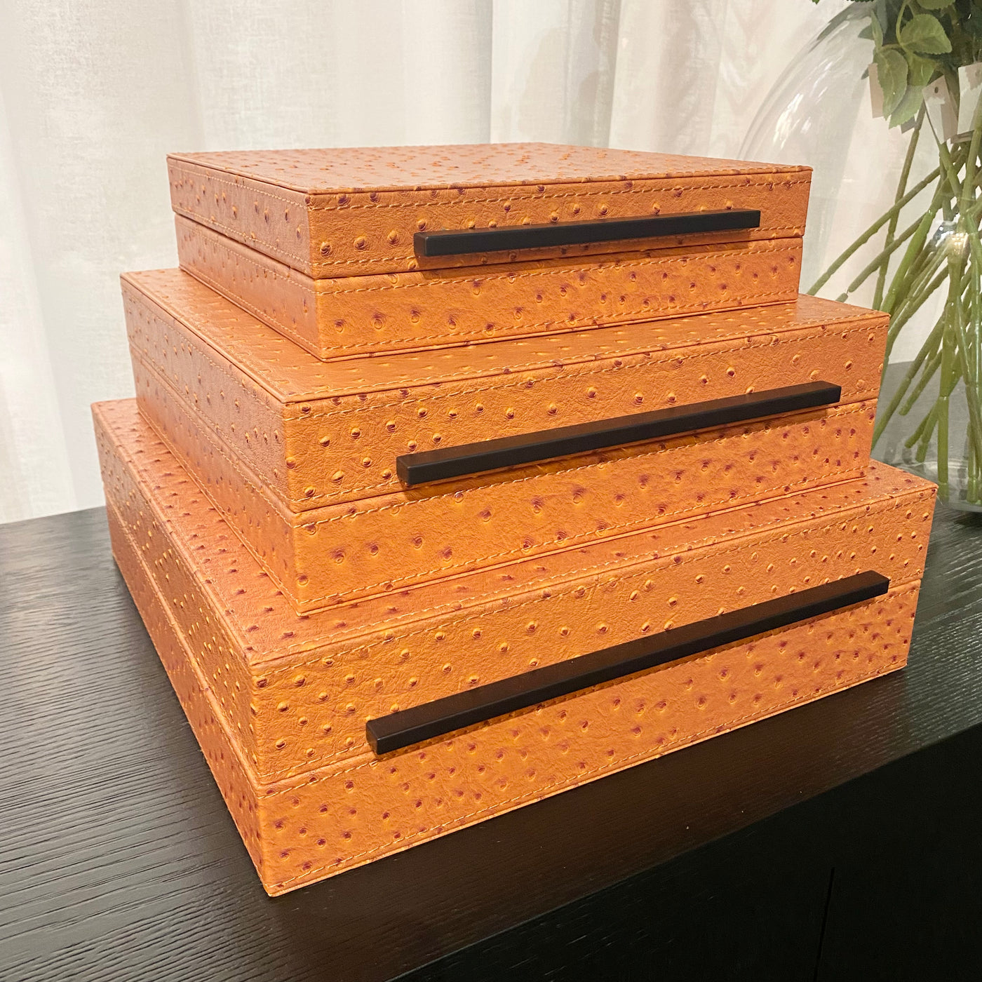 Set of 3 Orange Boxes