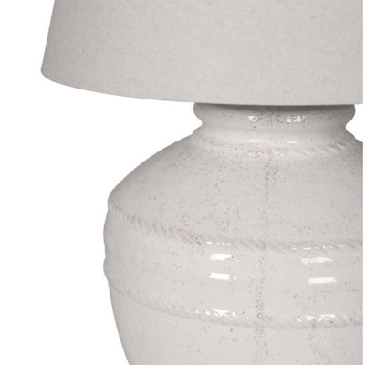 Copra Table Lamp with Linen Shade