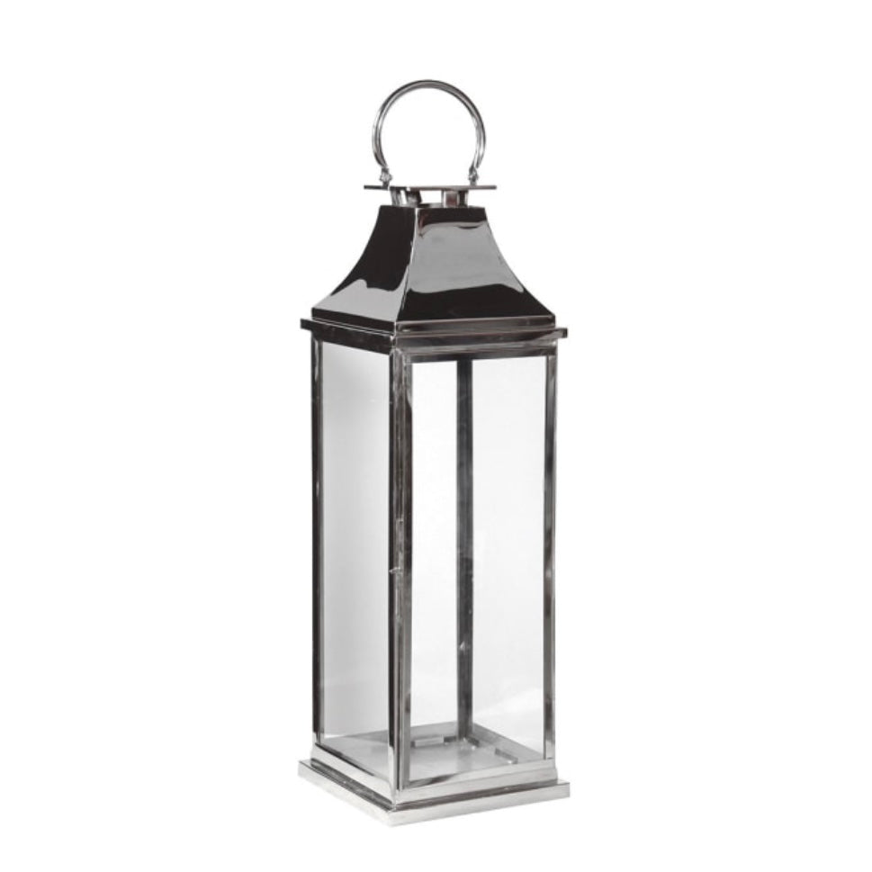 Large Chrome Lantern