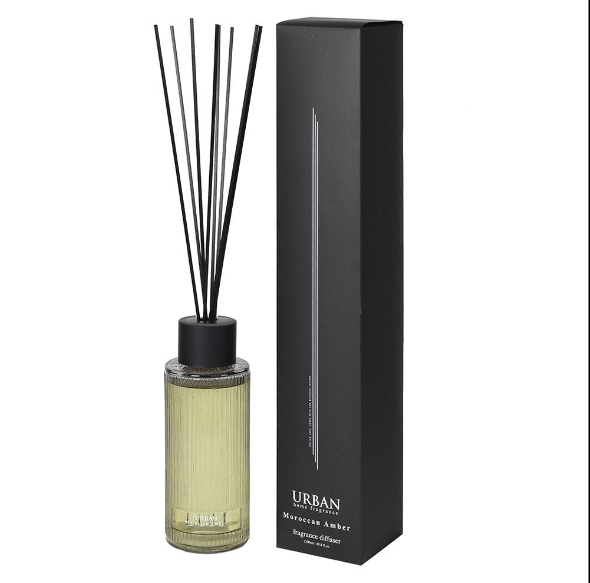 Urban Amber Ribbed Glass Reed Diffuser Lrg