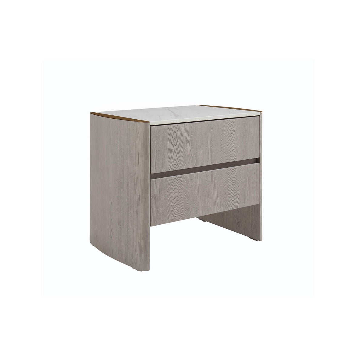 Mondello 2 Drawer Bedside Table Washed Oak