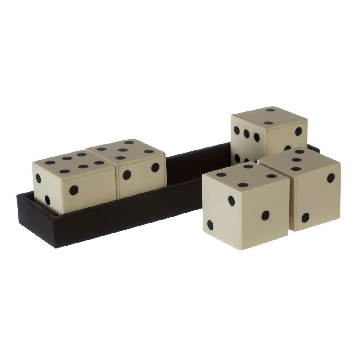 White and Black 5 Dice Set