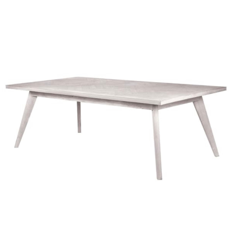 White Wash Parquet Dining Table