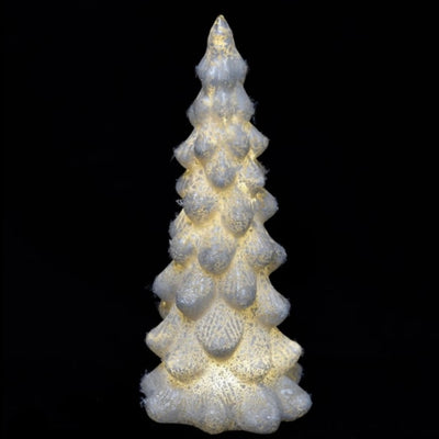 Clearance White Frost Lit Glass Tree