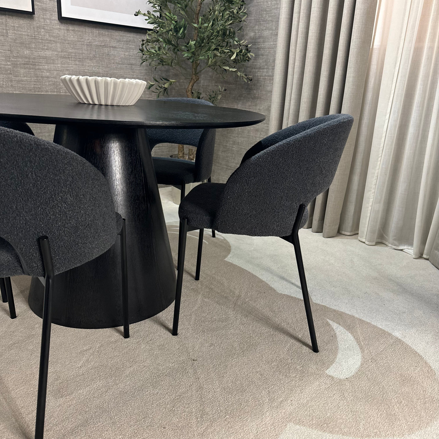 Madrid Dining Table With 4 Marika Chairs (2 Colours)