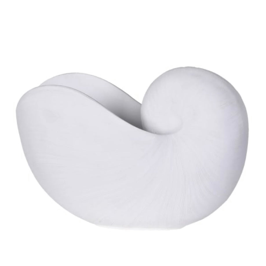 Nautilus Shell Vase – White