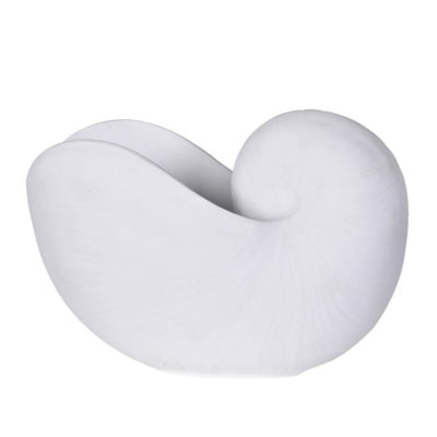 Nautilus Shell Vase – White