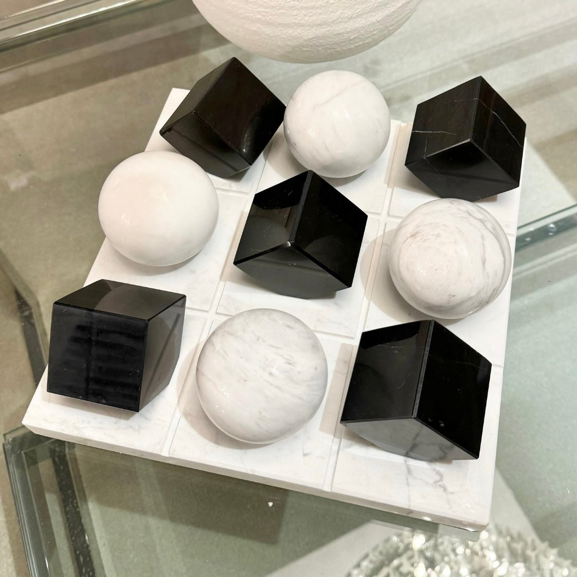 Marble Sphere & Cube Set