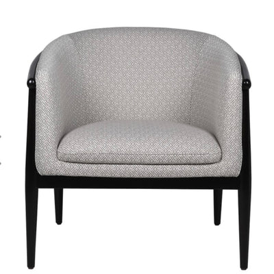 Grey Patterned Curve Chair