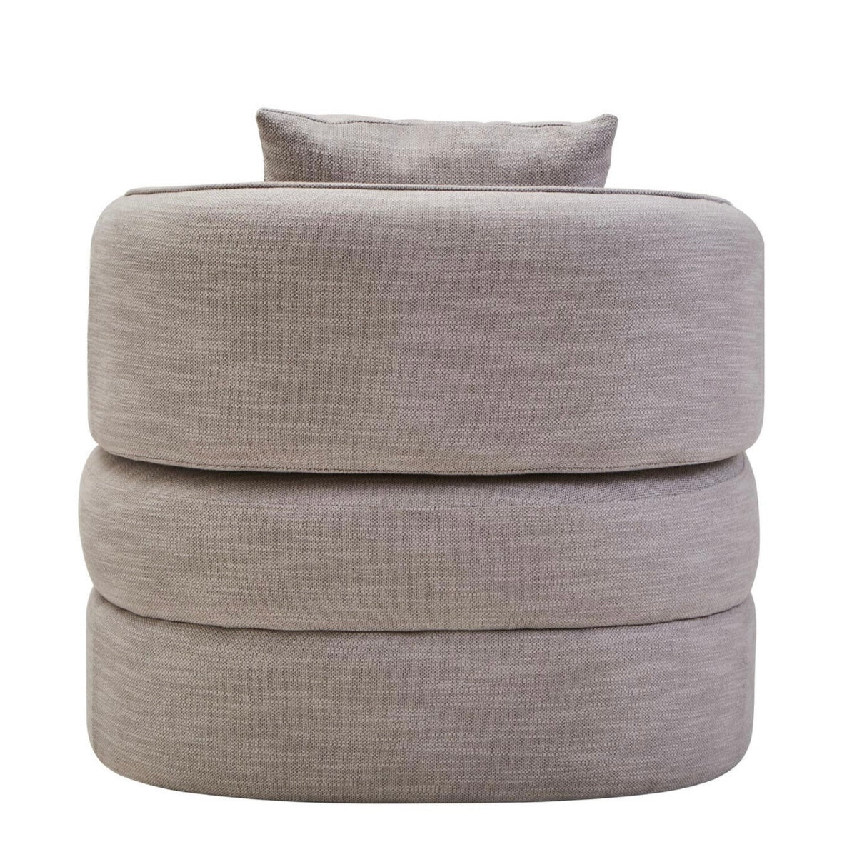 Bilani Grey Linen Effect Curved Chair