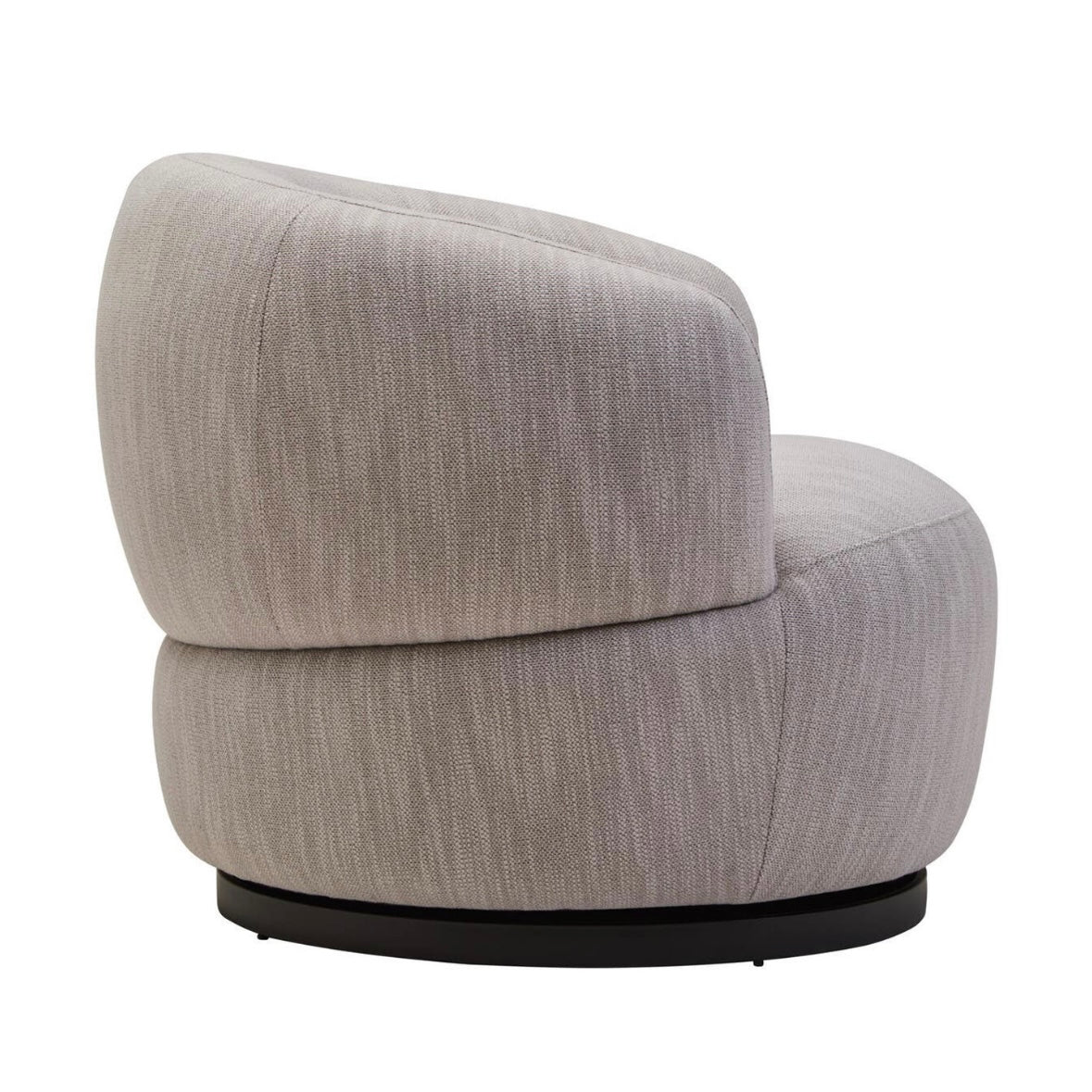 Bordo Textured Grey Curved Swivel Chair