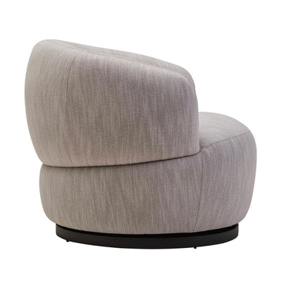 Bordo Textured Grey Curved Swivel Chair
