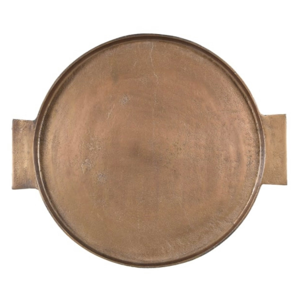 Antique Brass Round Tray