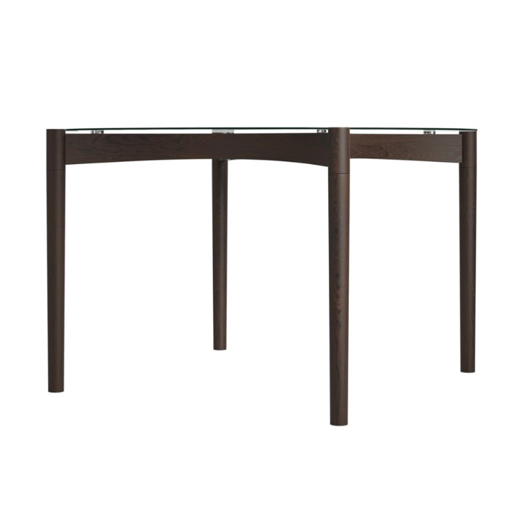 Ned Clear and Chocolate Dining Table