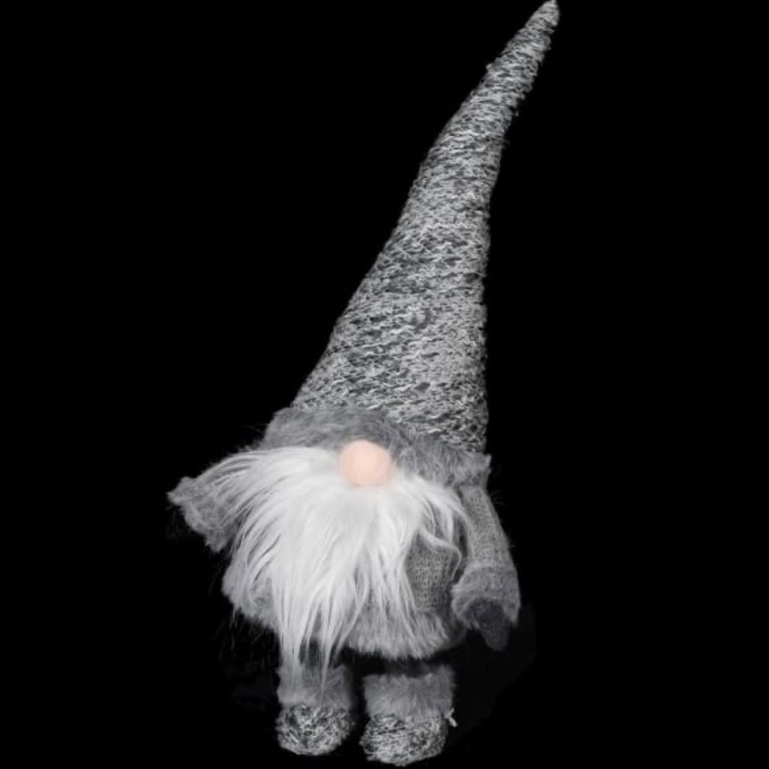 Clearance Grey Sprung Santa Gnome