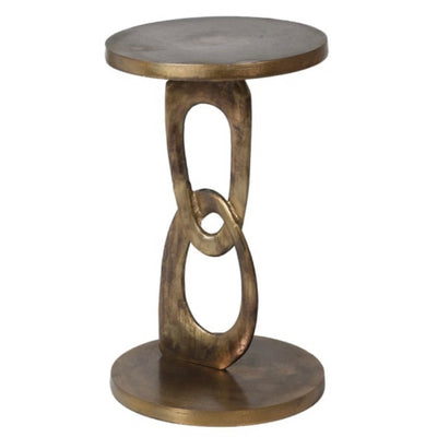 Burnish Pewter Link Side Table