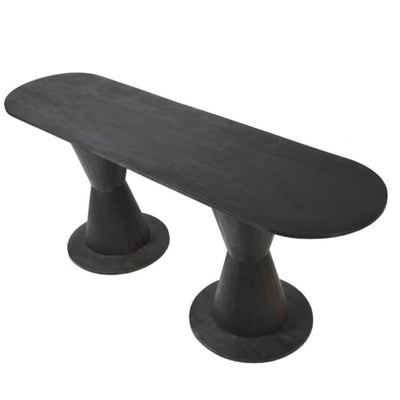 Black Tapered Base Console Table