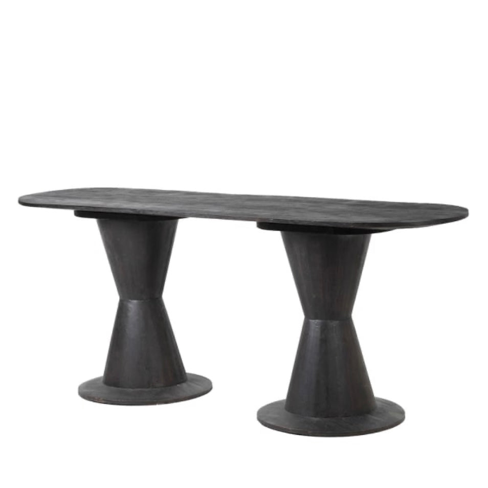 Black Tapered Base Console Table