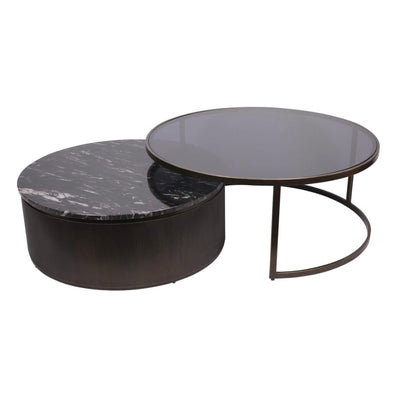 Belvedere Black Set of 2 Nesting Coffee Tables