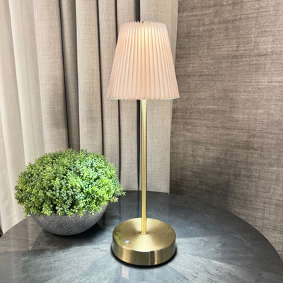 Taupe & Gold LED Touch Lamp