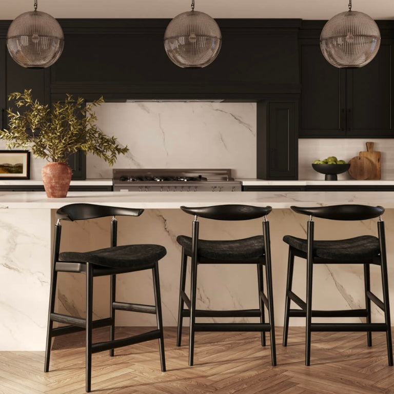 Seine Coal and Black Counter Stool