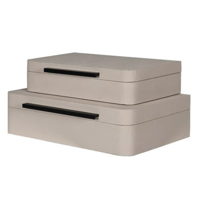 Set of 2 Cream Boxes