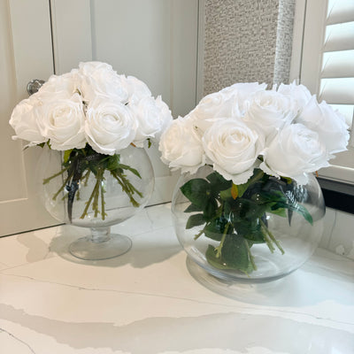 Harvey White Rose Bowl - 2 sizes