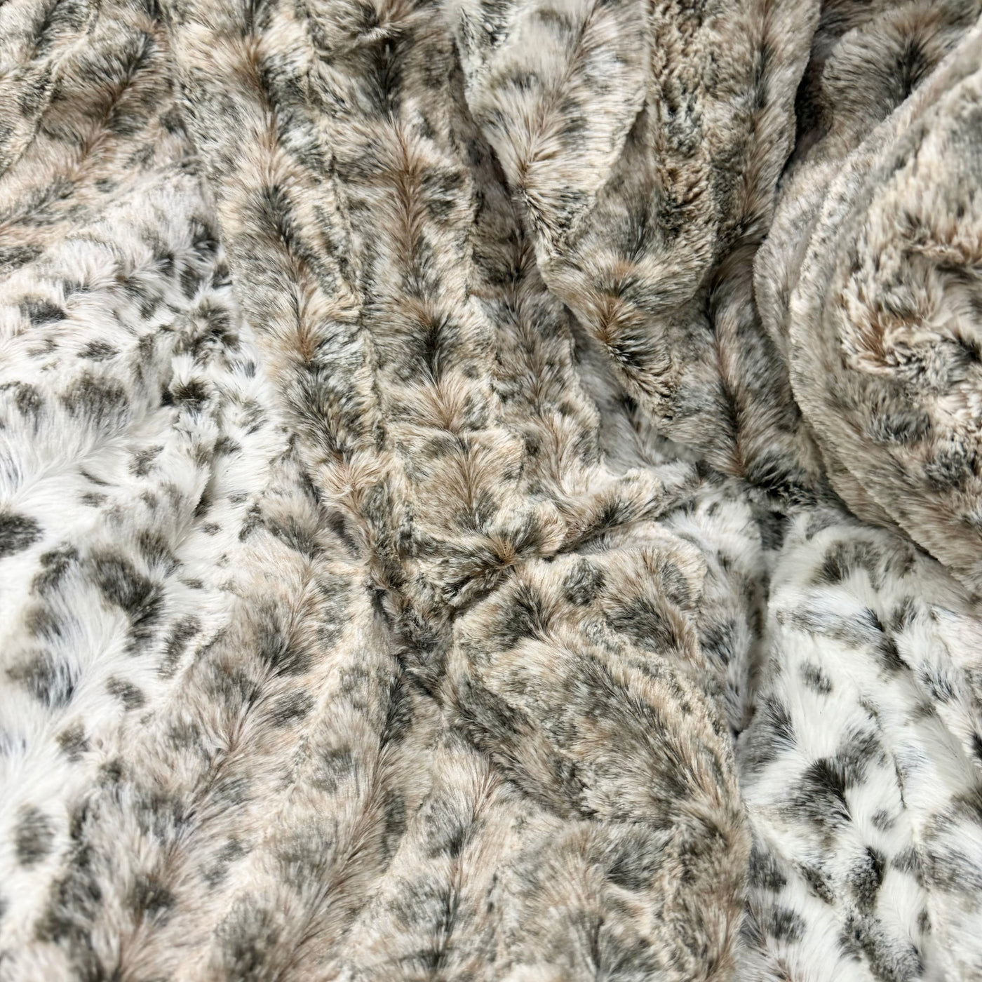 Natural Tactile Faux Fur Throw