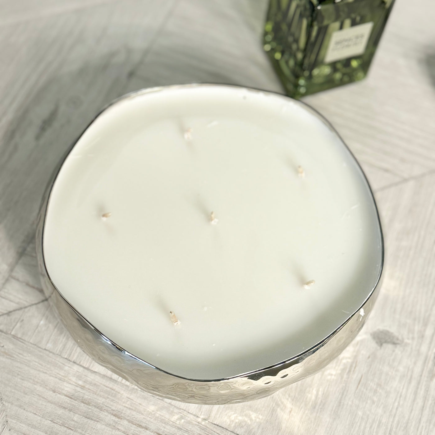 6 Wick Scented Candle Silver