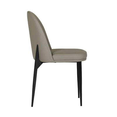 Valent Dining Chair Leather Grey