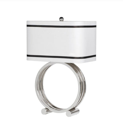 Ring Base Lamp With Pipped Shade
